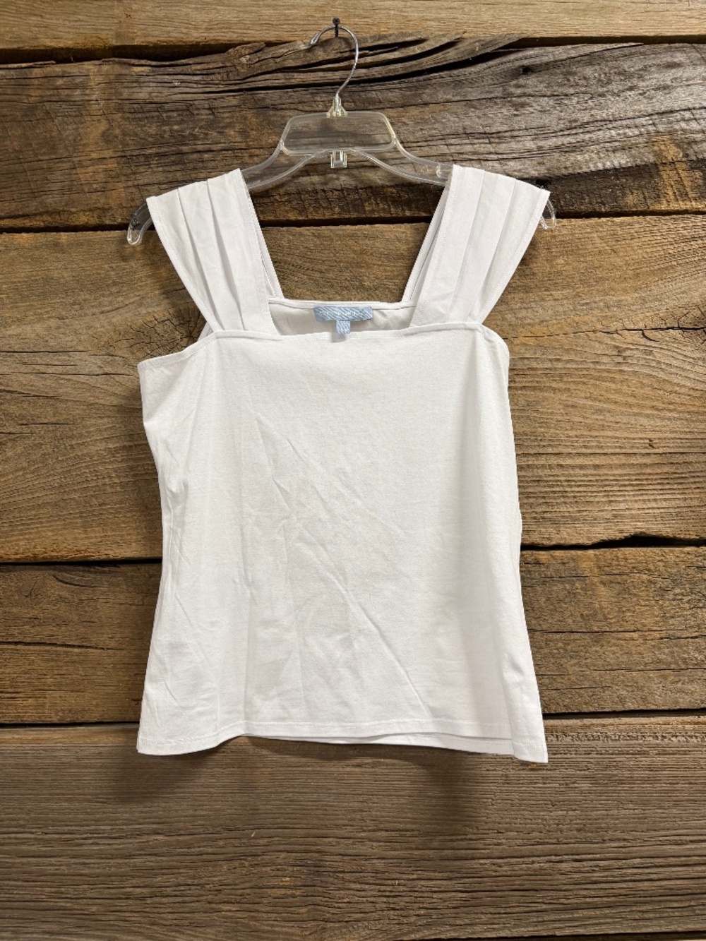 Antonio Melani Tank top with pleated straps, White, XS